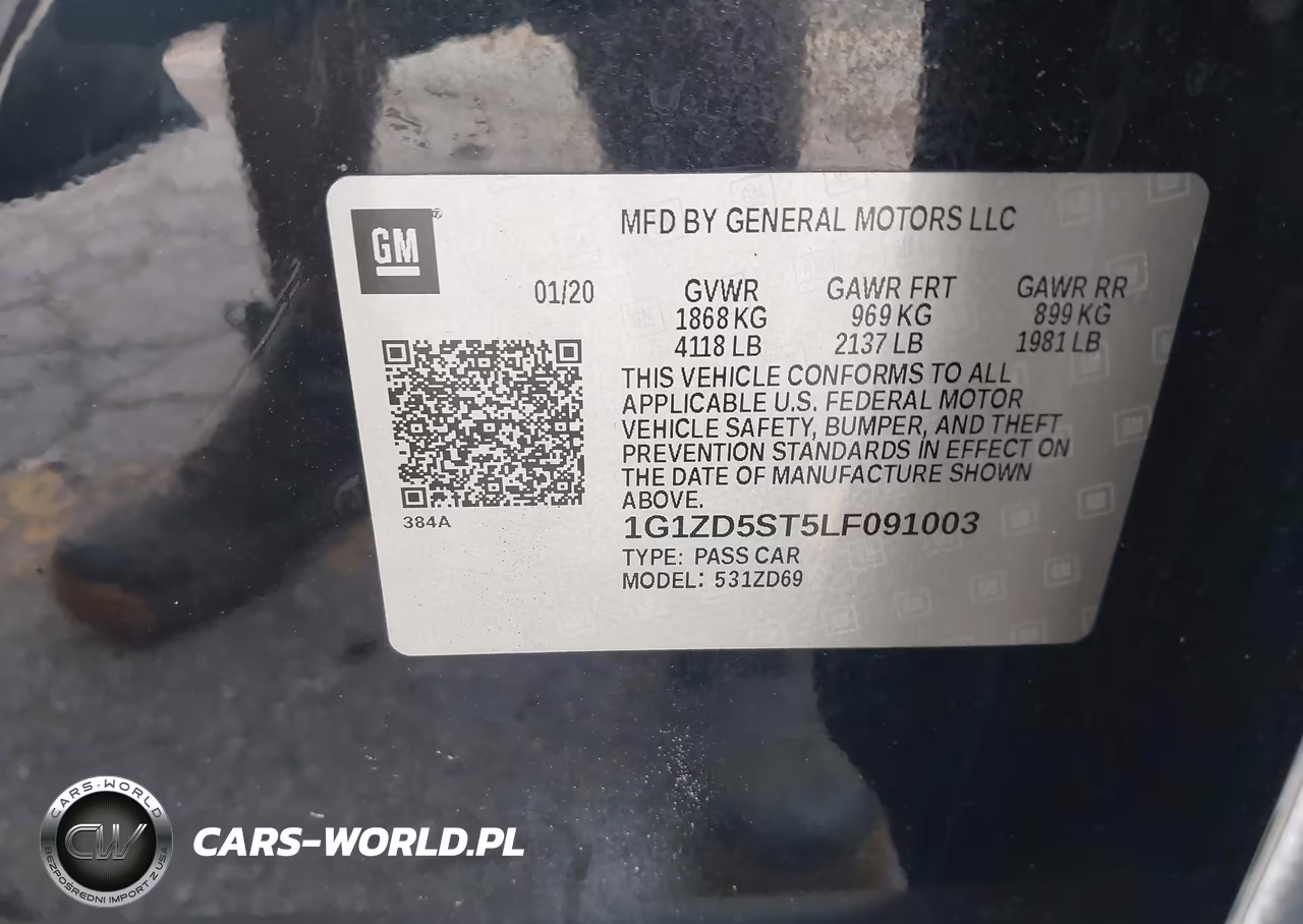 2020 Chevrolet Malibu Fwd Lt VIN:1G1ZD5ST5LF091003 - 9