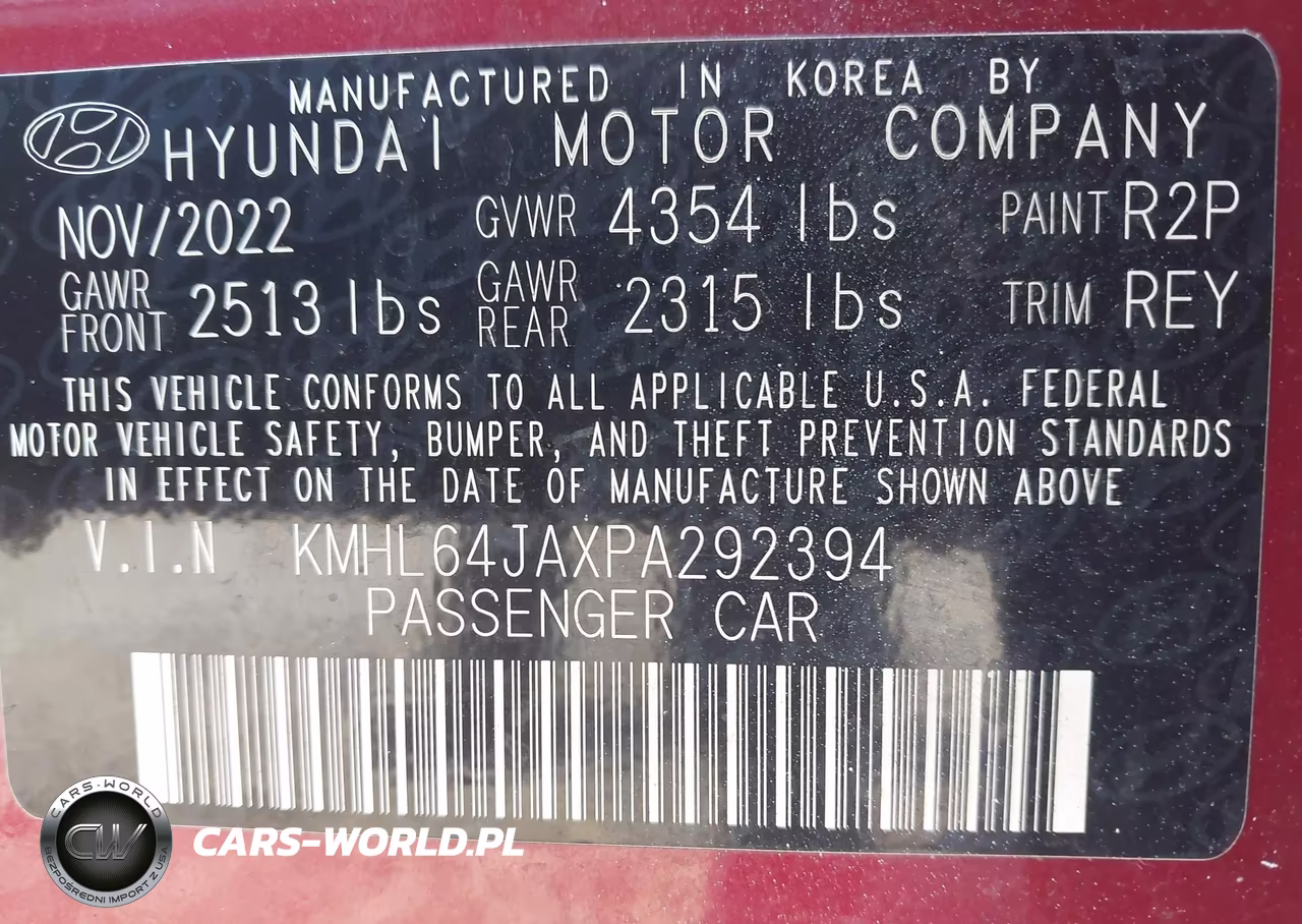 2023 Hyundai Sonata Sel VIN:KMHL64JAXPA292394 - 9