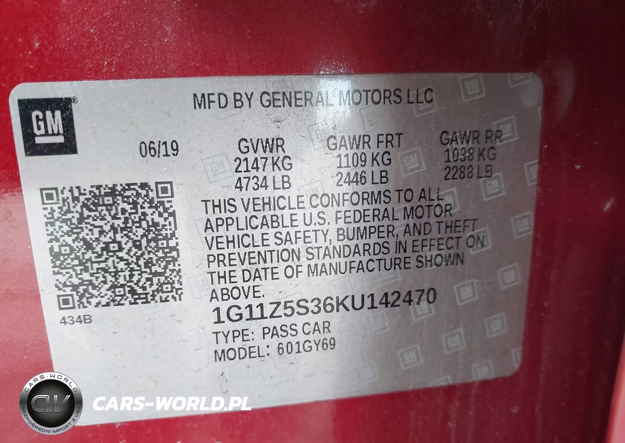 2019 Chevrolet Impala Lt VIN:1G11Z5S36KU142470 - 9