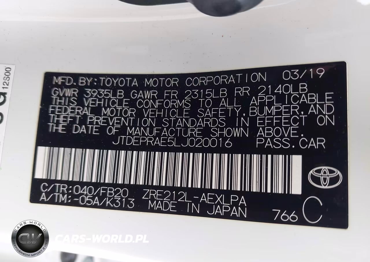 2020 Toyota Corolla Le VIN:JTDEPRAE5LJ020016 - 9