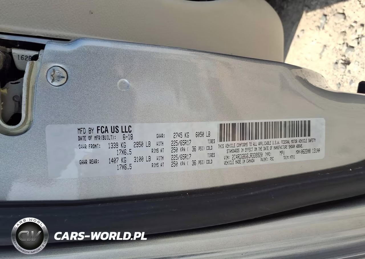 2018 Dodge Grand Caravan Se VIN:2C4RDGBG6JR339920 - 9