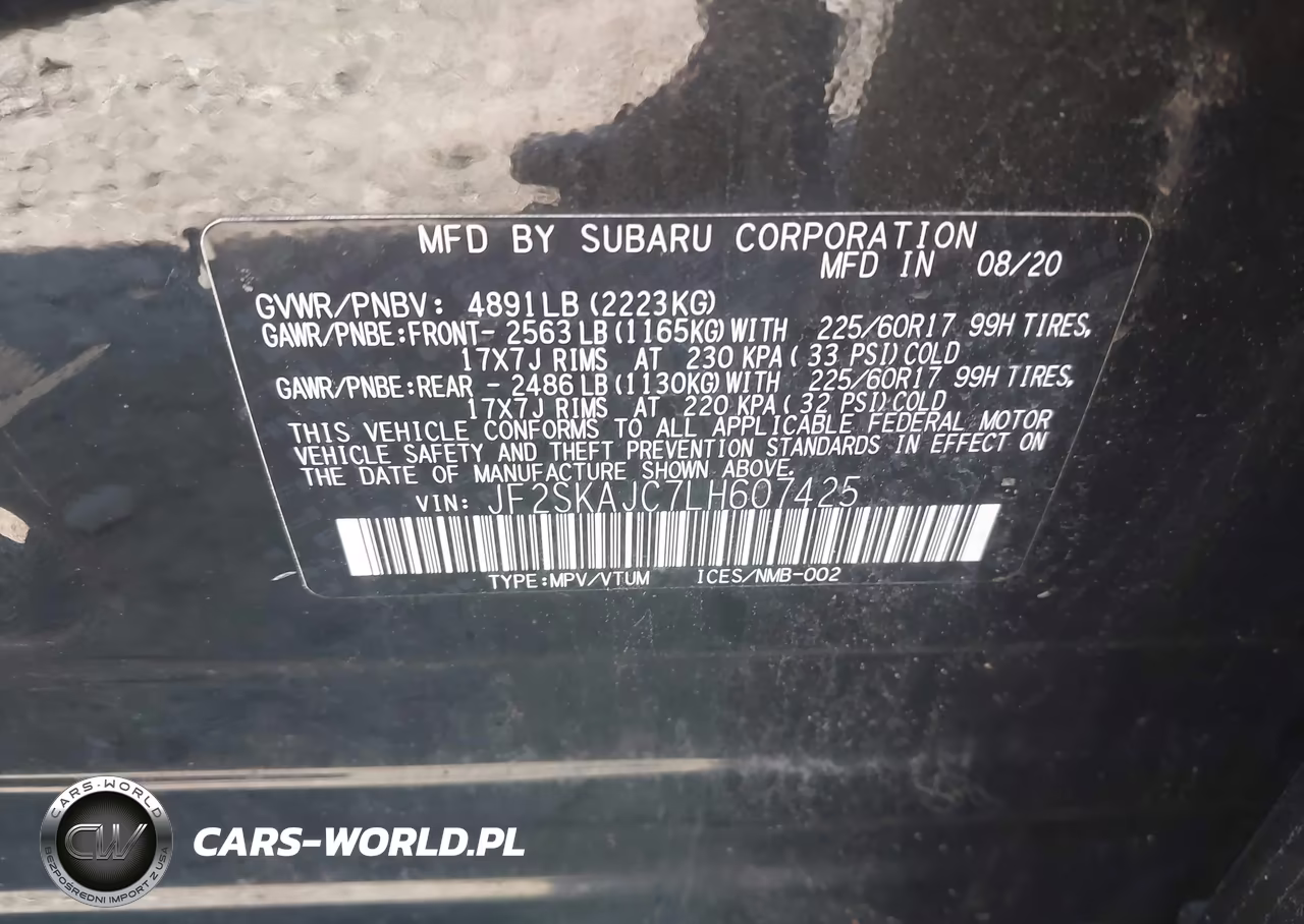 2020 Subaru Forester Premium VIN:JF2SKAJC7LH607425 - 9