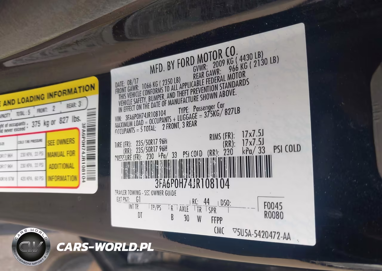 2018 Ford Fusion Se VIN:3FA6P0H74JR108104 - 9