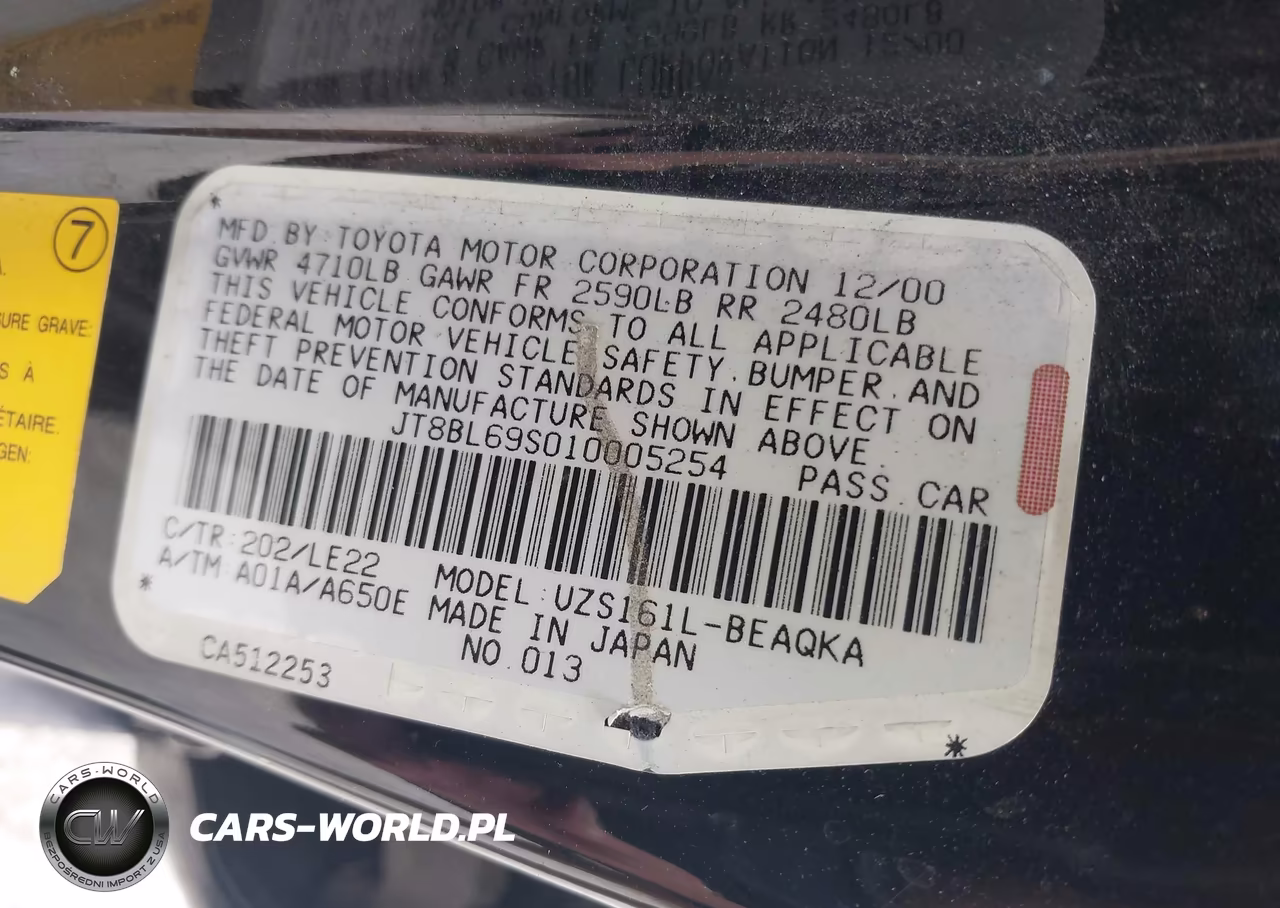 2001 Lexus Gs 430 VIN:JT8BL69S010005254 - 9