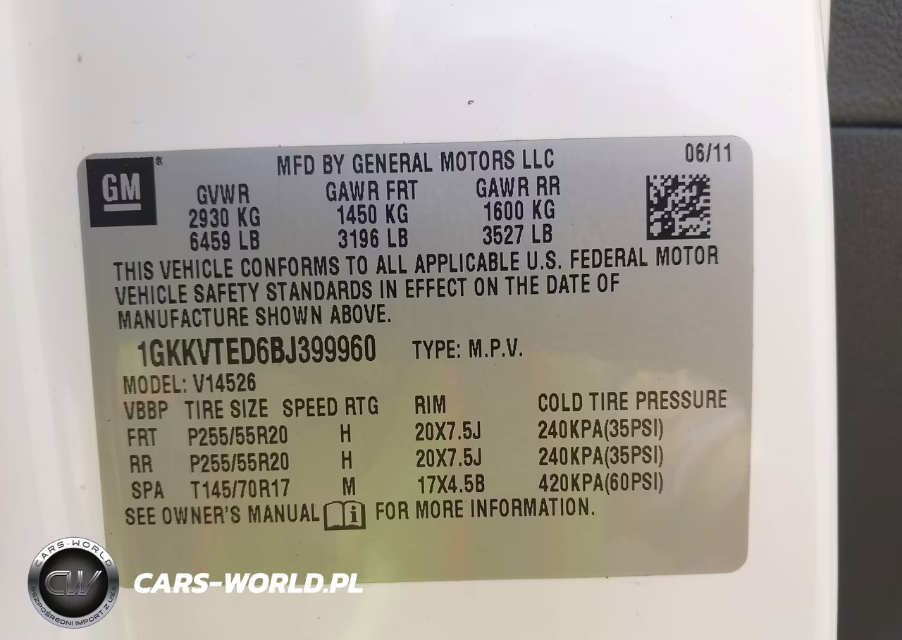 2011 GMC Acadia Denali VIN:1GKKVTED6BJ399960 - 8