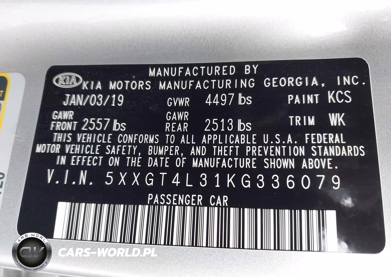 2019 Kia Optima Lx VIN:5XXGT4L31KG336079 - 9