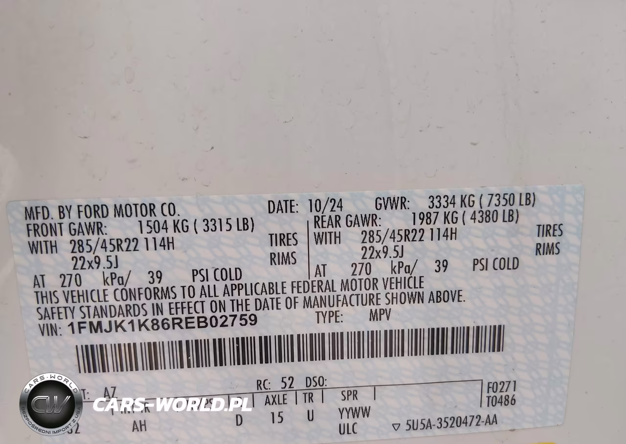 2024 Ford Expedition Limited Max VIN:1FMJK1K86REB02759 - 9
