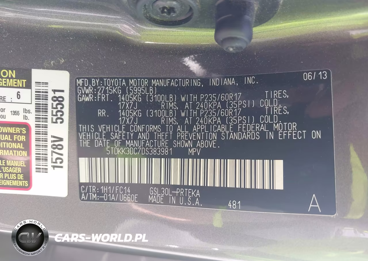 2013 Toyota Sienna Le V6 8 Passenger VIN:5TDKK3DC7DS383981 - 9