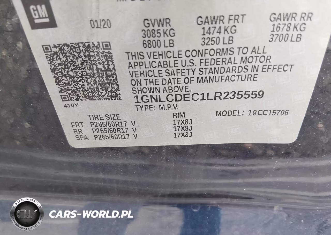 2020 Chevrolet Tahoe 2Wd Commercial Fleet VIN:1GNLCDEC1LR235559 - 9