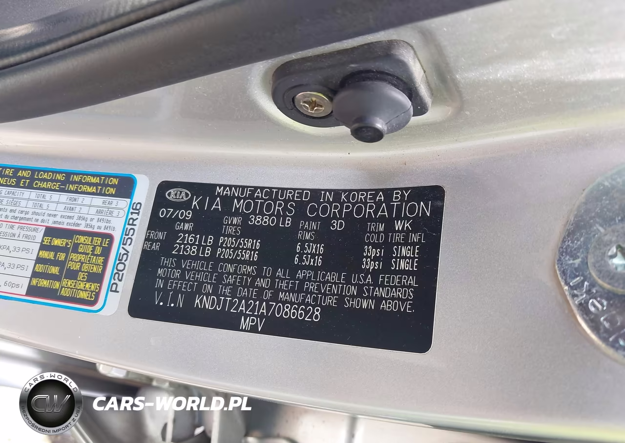 2010 Kia Soul + VIN:KNDJT2A21A7086628 - 9