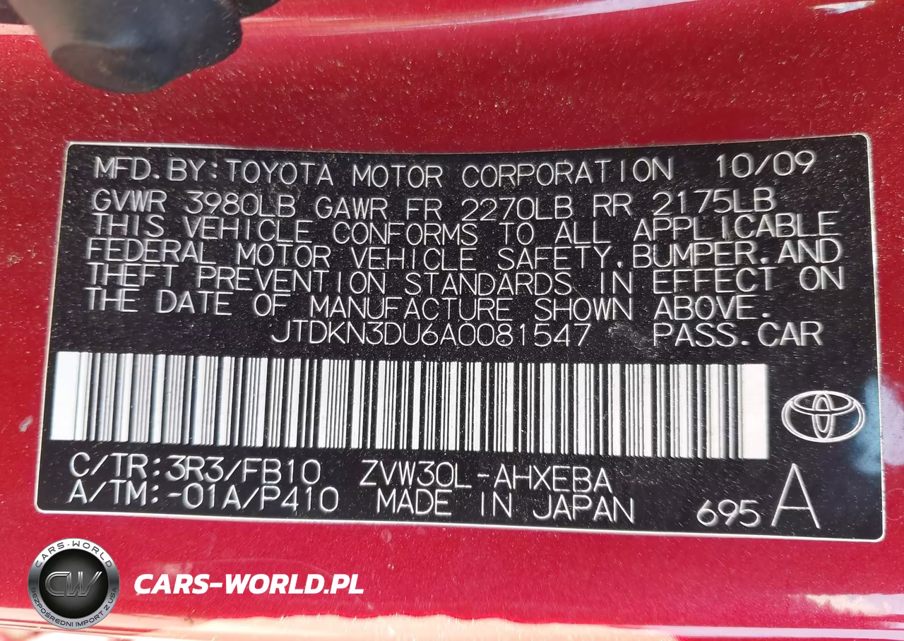 2010 Toyota Prius Iii VIN:JTDKN3DU6A0081547 - 9