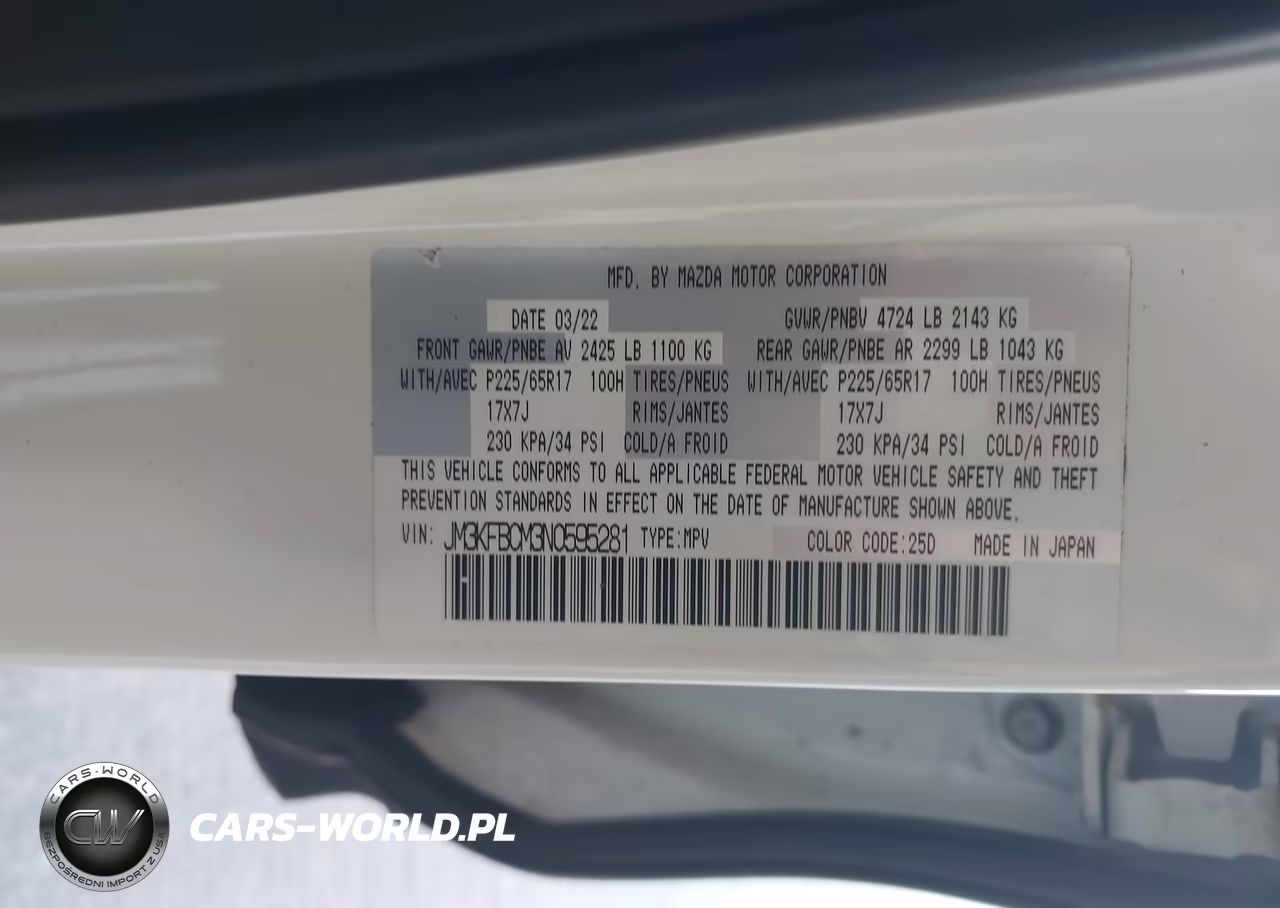 2022 Mazda Cx-5 2.5 S Preferred VIN:JM3KFBCM3N0595281 - 9