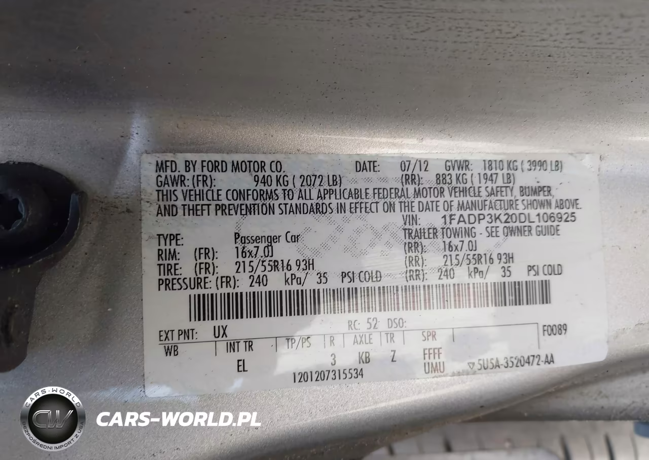 2013 Ford Focus Se VIN:1FADP3K20DL106925 - 9