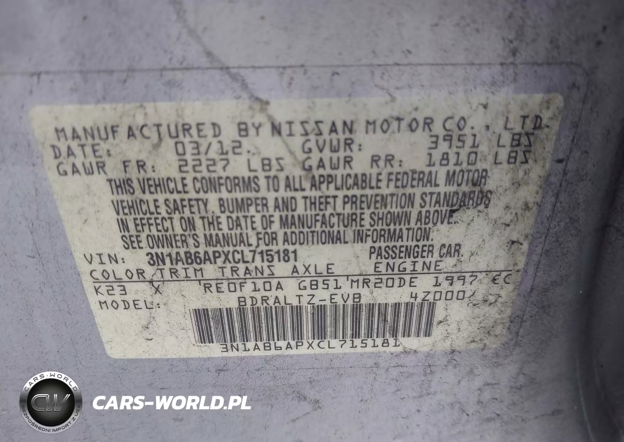 2012 Nissan Sentra 2.0 Sr VIN:3N1AB6APXCL715181 - 9