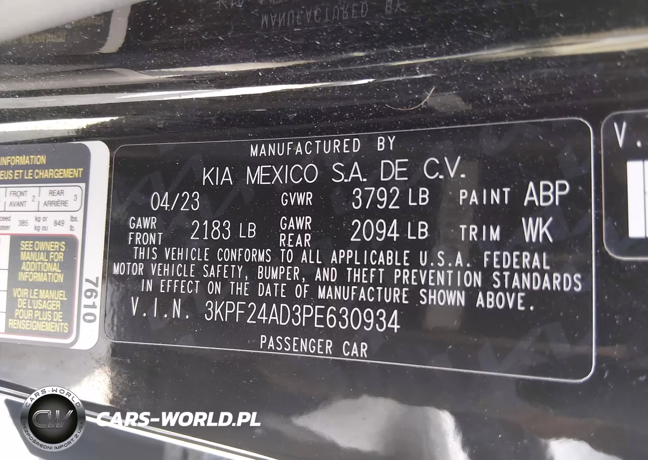2023 Kia Forte Lxs VIN:3KPF24AD3PE630934 - 9