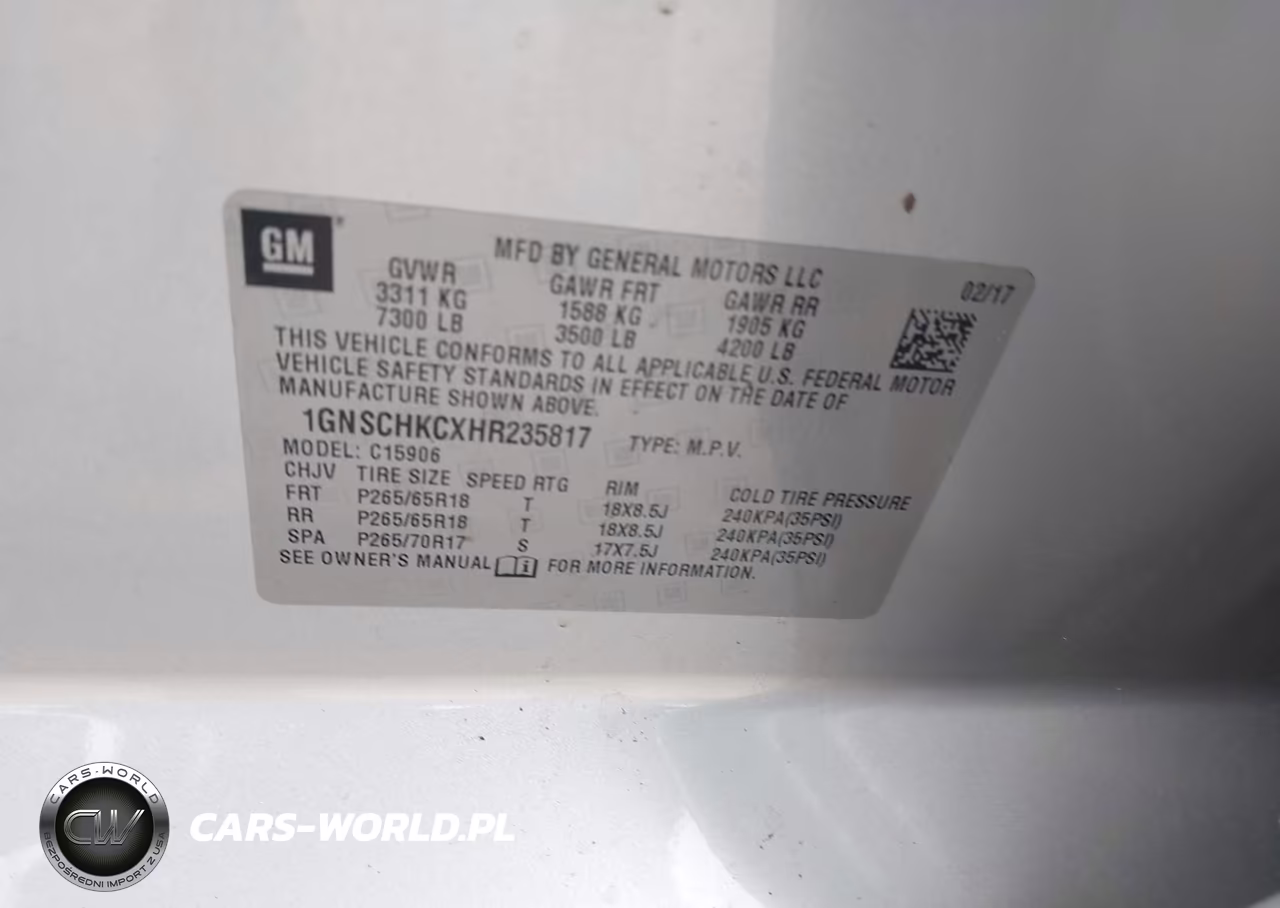 2017 Chevrolet Suburban Lt VIN:1GNSCHKCXHR235817 - 9