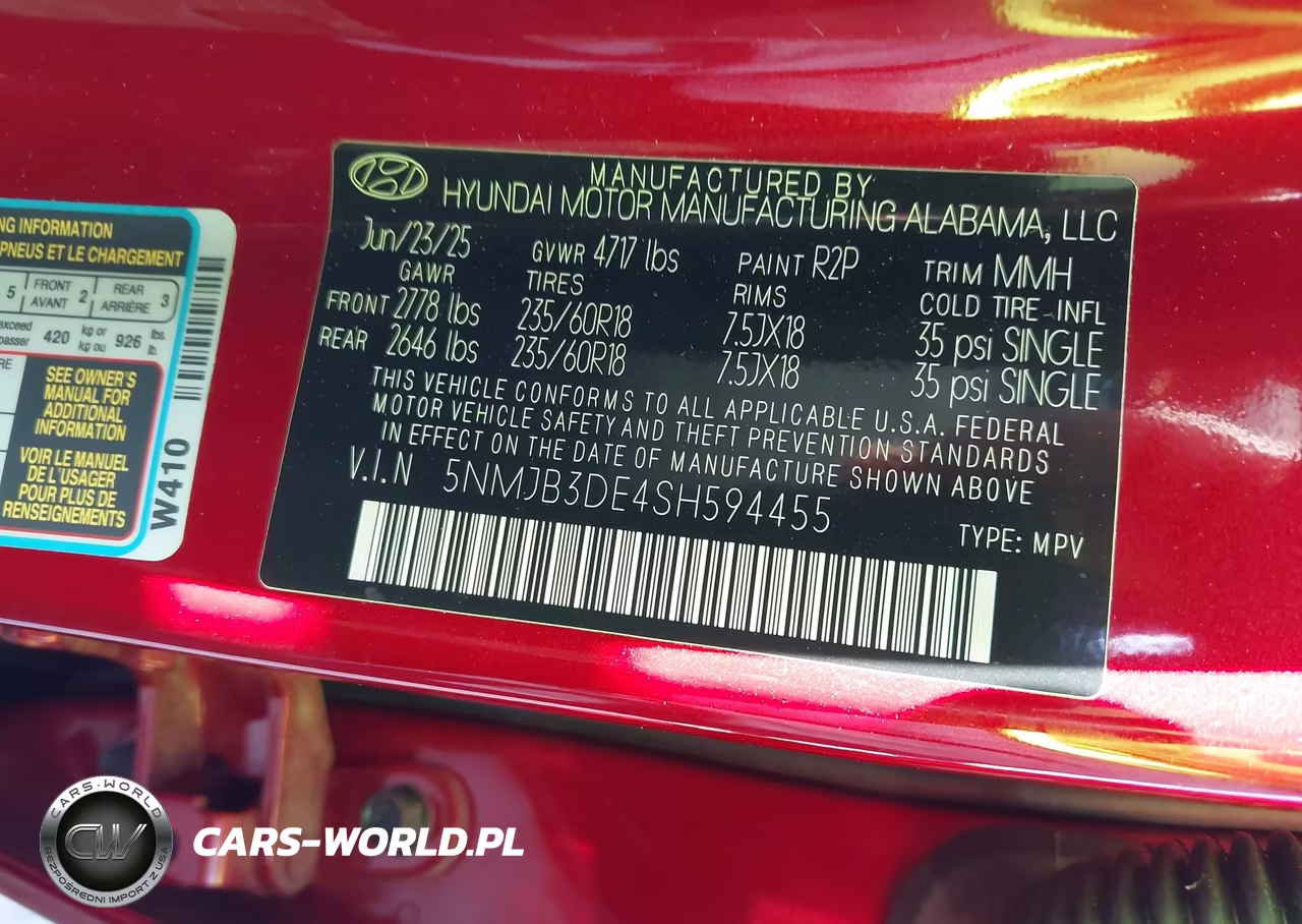 2025 Hyundai Tucson Sel VIN:5NMJB3DE4SH594455 - 9
