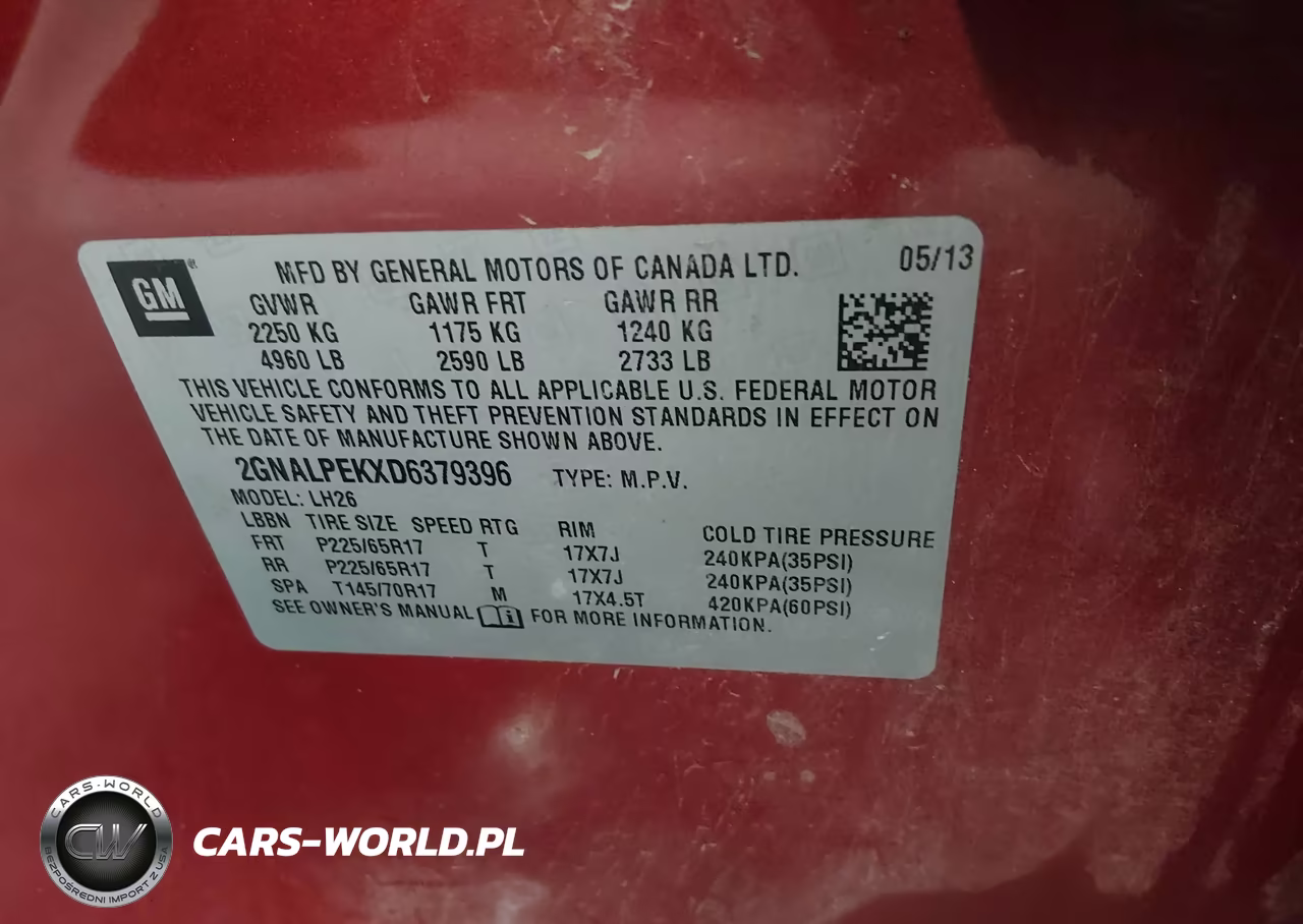 2013 Chevrolet Equinox Lt VIN:2GNALPEKXD6379396 - 9