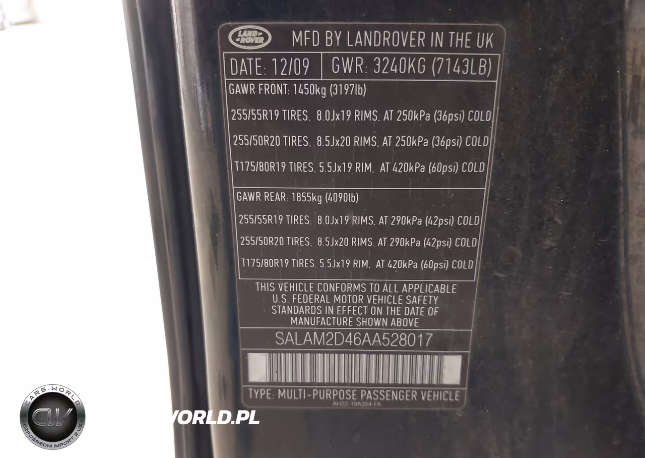 2010 Land Rover Lr4 VIN:SALAM2D46AA528017 - 9