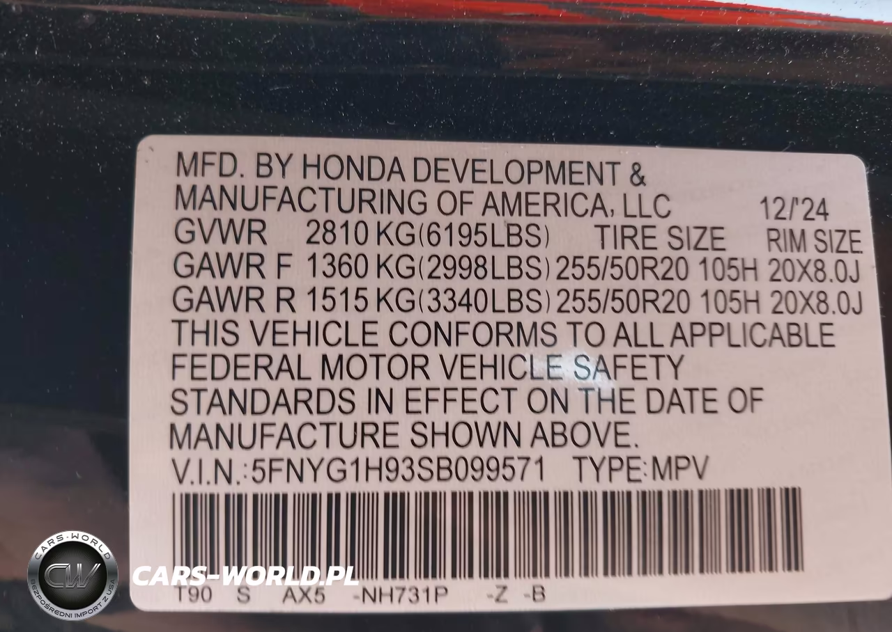 2025 Honda Pilot Black Edition VIN:5FNYG1H93SB099571 - 9