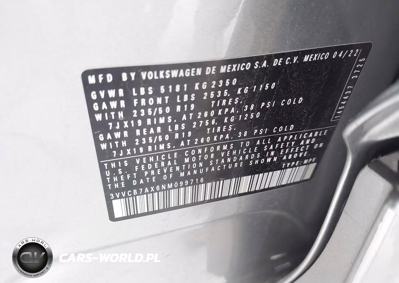 2022 Volkswagen Tiguan 2.0T Se R-Line Black VIN:3VVCB7AX6NM099716 - 9