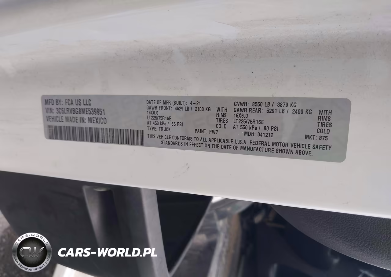 2021 Ram Promaster 1500 High Roof 136 Wb VIN:3C6LRVBG8ME539951 - 9