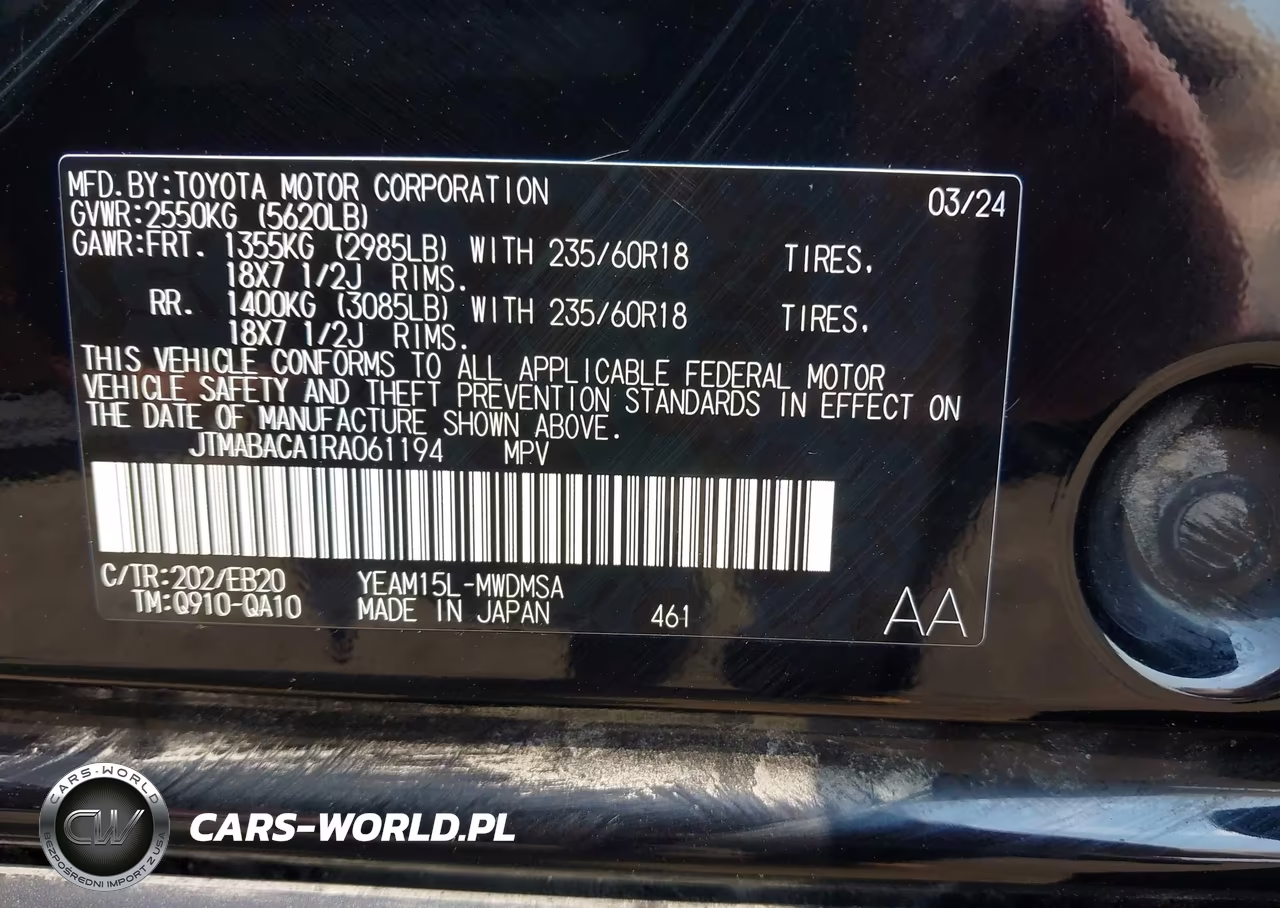 2024 Toyota Bz4X Xle VIN:JTMABACA1RA061194 - 8