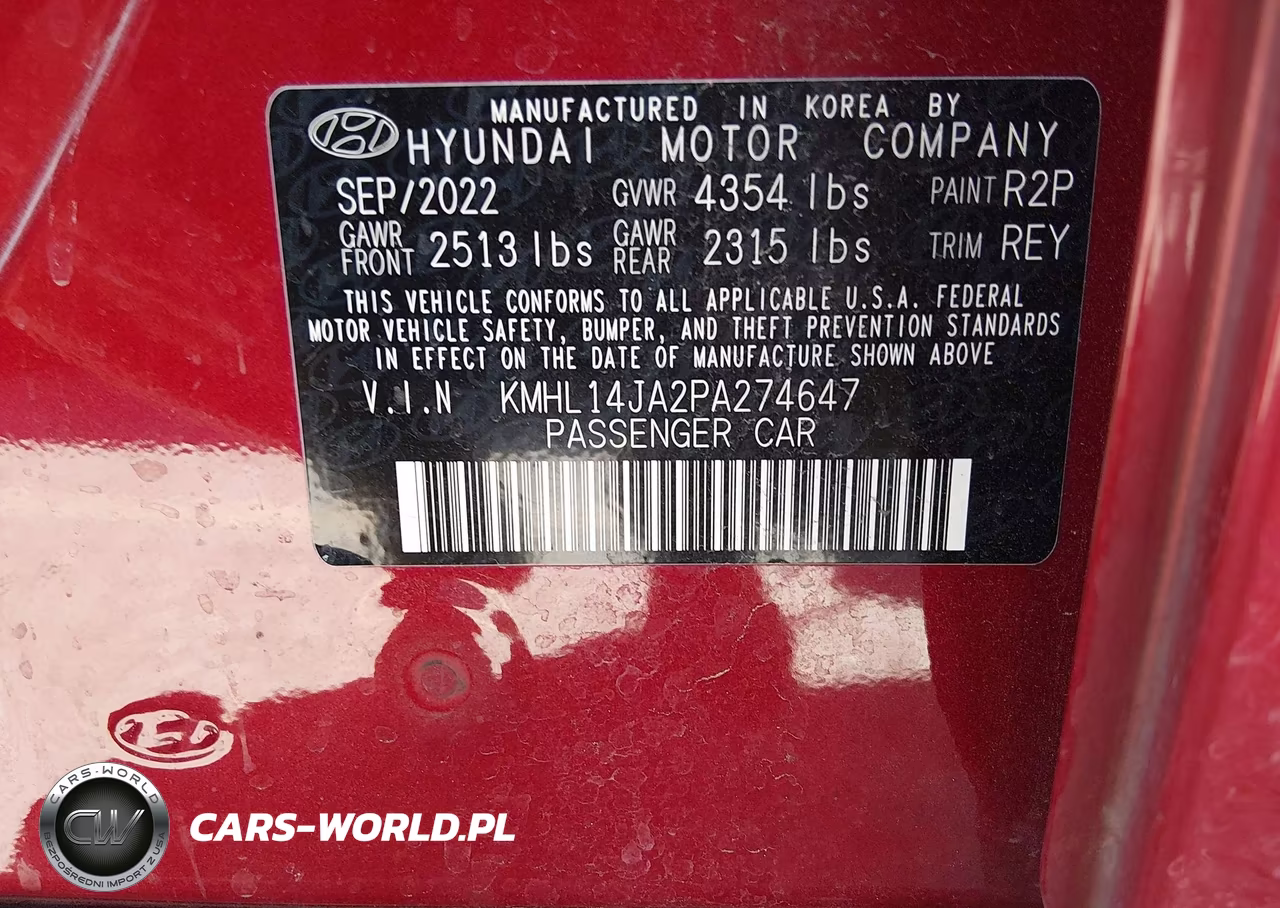 2023 Hyundai Sonata Sel VIN:KMHL14JA2PA274647 - 9