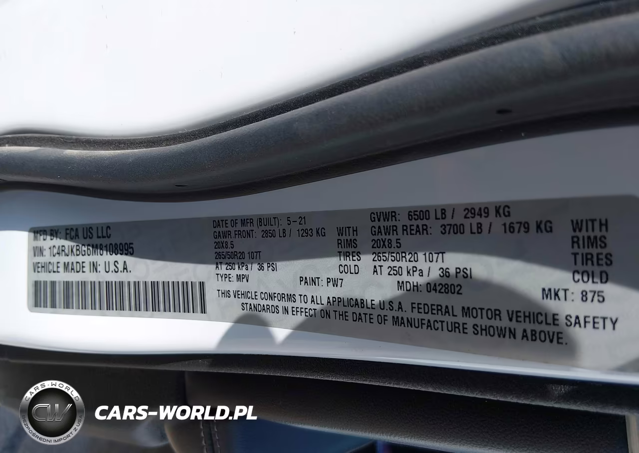 2021 Jeep Grand Cherokee L Limited 4X4 VIN:1C4RJKBG6M8108995 - 9