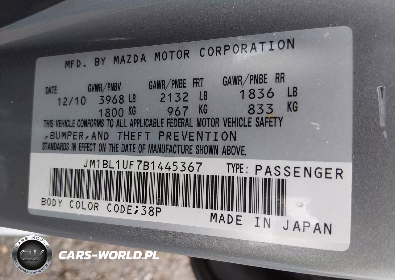2011 Mazda Mazda3 I Sport VIN:JM1BL1UF7B1445367 - 9