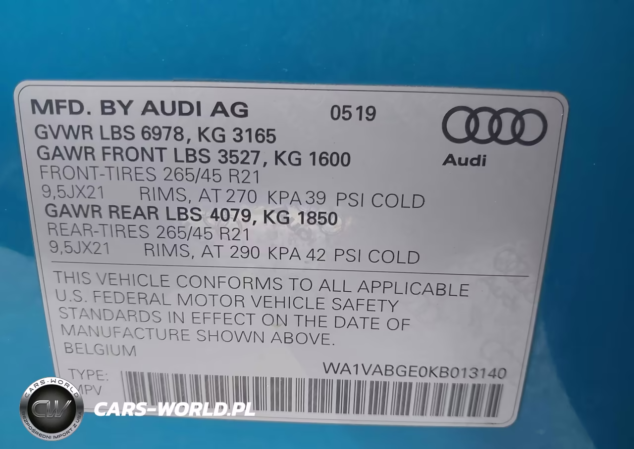 2019 Audi E-Tron Premium Plus VIN:WA1VABGE0KB013140 - 9