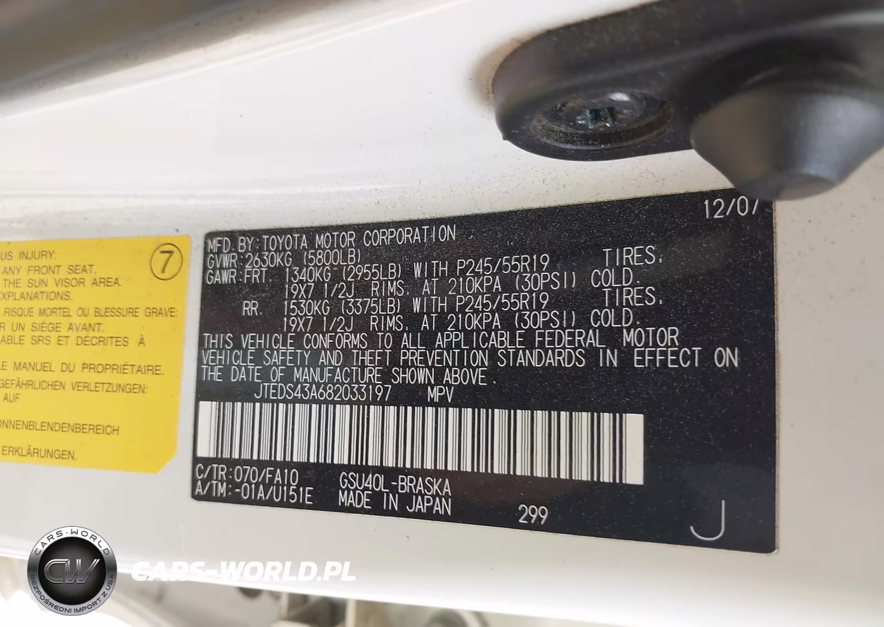 2008 Toyota Highlander Sport VIN:JTEDS43A682033197 - 9