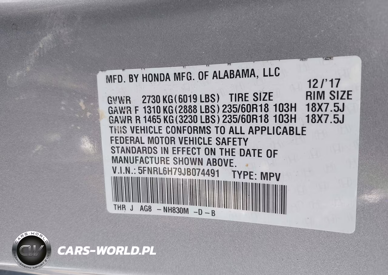 2018 Honda Odyssey Ex-L VIN:5FNRL6H79JB074491 - 9