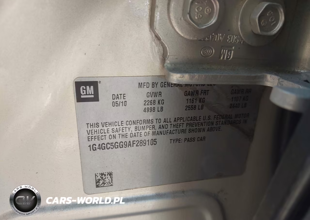 2010 Buick Lacrosse Cxl VIN:1G4GC5GG9AF289105 - 9