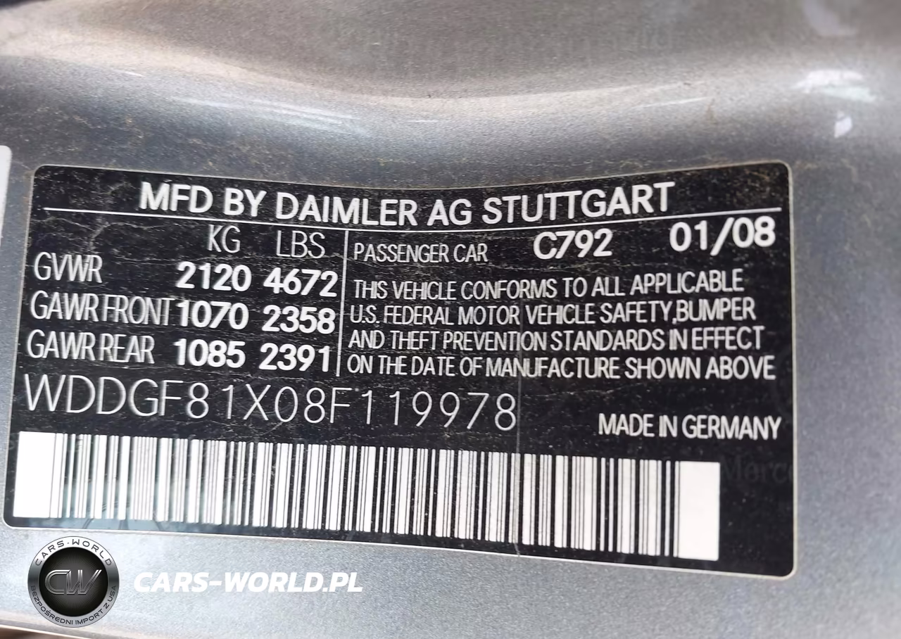 2008 Mercedes-Benz C 300 Luxury 4Matic-Sport 4Matic VIN:WDDGF81X08F119978 - 9