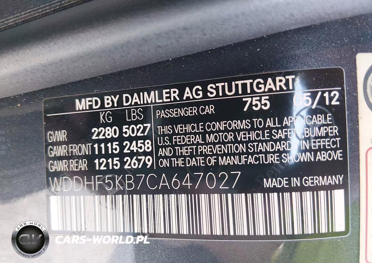 2012 Mercedes-Benz E 350 VIN:WDDHF5KB7CA647027 - 9