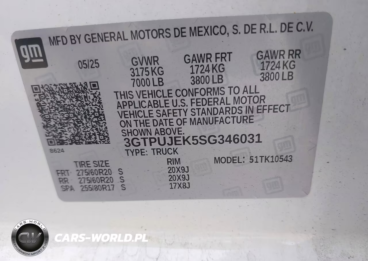 2025 GMC Sierra 1500 4Wd Short Box Elevation With 3Vl VIN:3GTPUJEK5SG346031 - 9