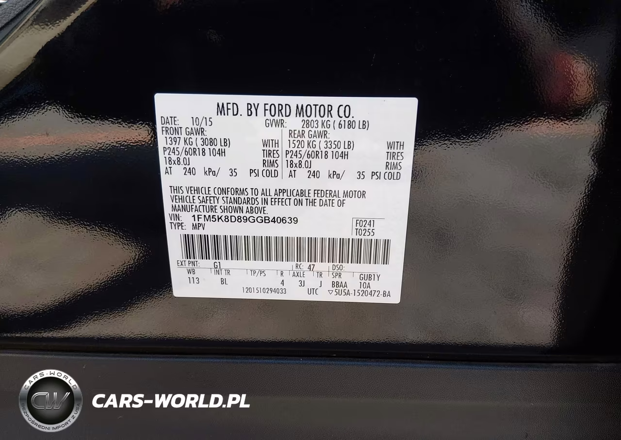 2016 Ford Explorer Xlt VIN:1FM5K8D89GGB40639 - 9
