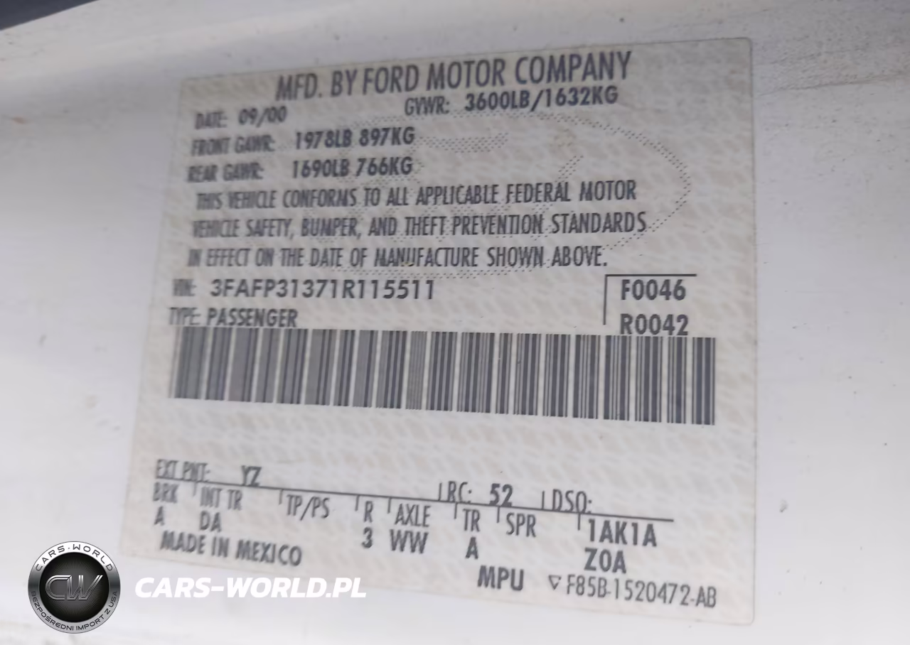 2001 Ford Focus Zx3 VIN:3FAFP31371R115511 - 9