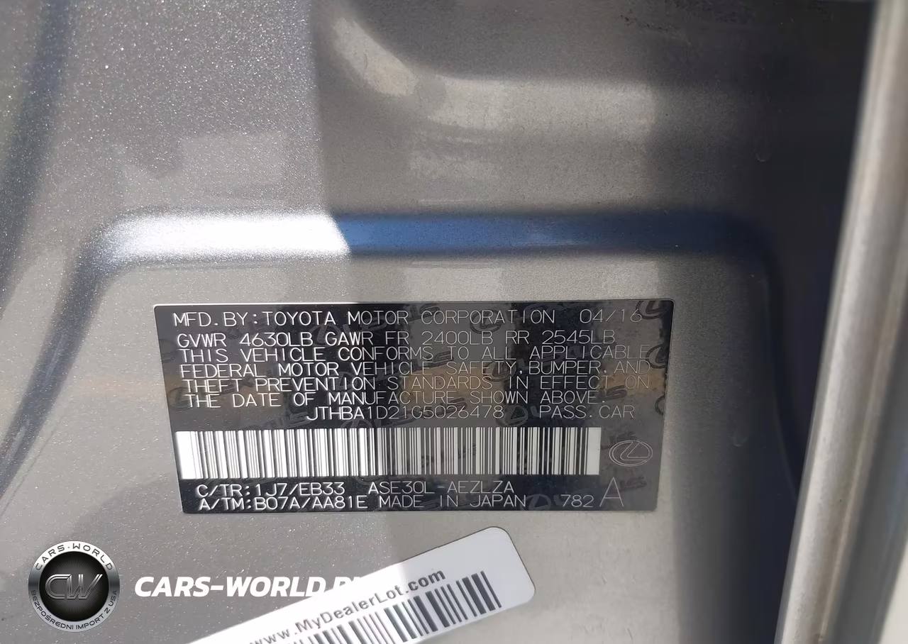 2016 Lexus Is 200T VIN:JTHBA1D21G5026478 - 9