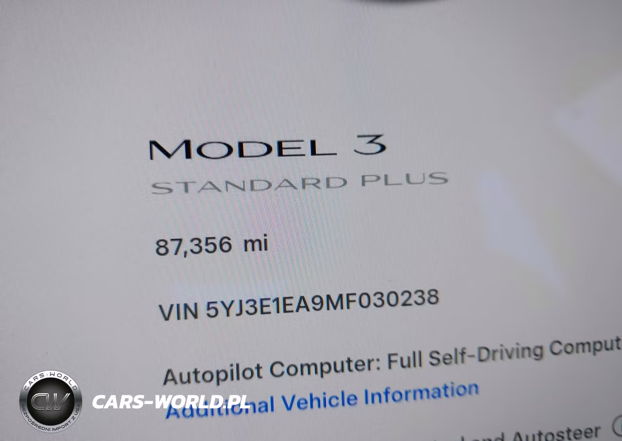 2021 Tesla Model 3 Standard Range Plus Rear-Wheel Drive VIN:5YJ3E1EA9MF030238 - 16