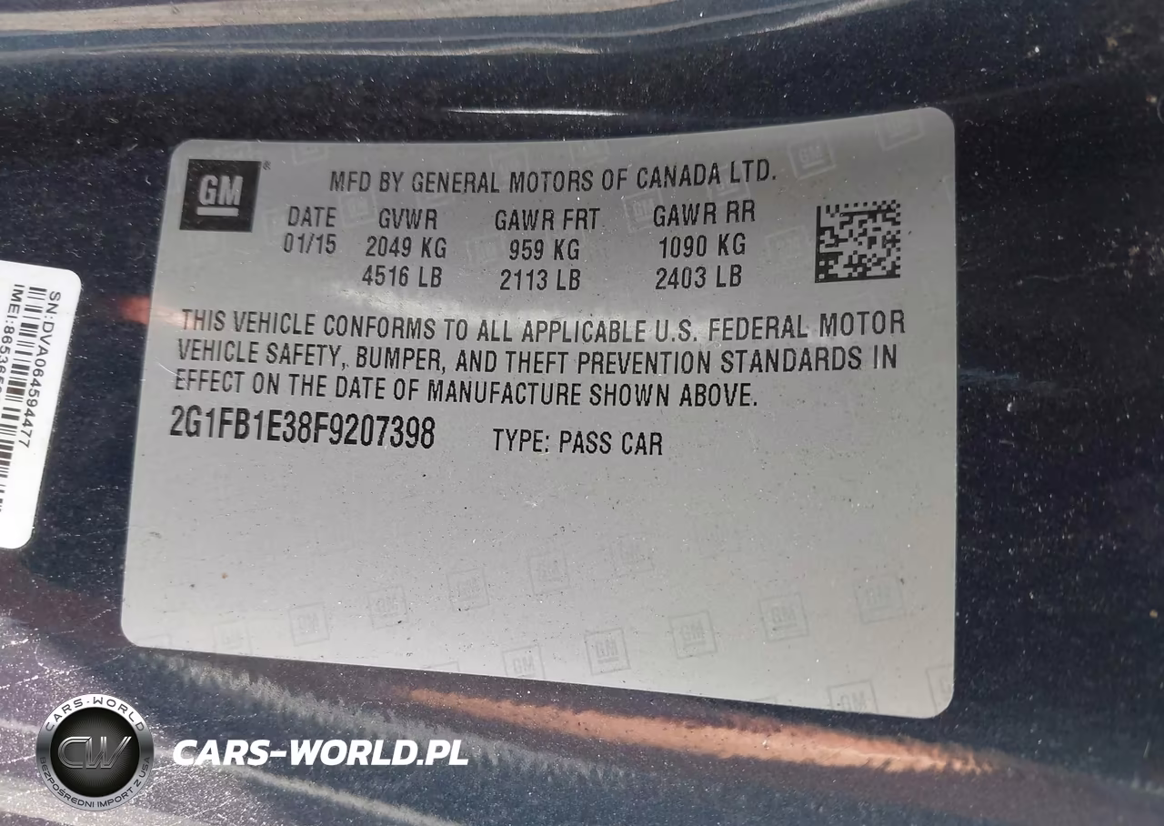 2015 Chevrolet Camaro 2Ls VIN:2G1FB1E38F9207398 - 9