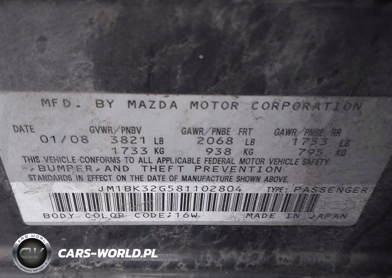 2008 Mazda Mazda3 I Sport VIN:JM1BK32G581102804 - 9