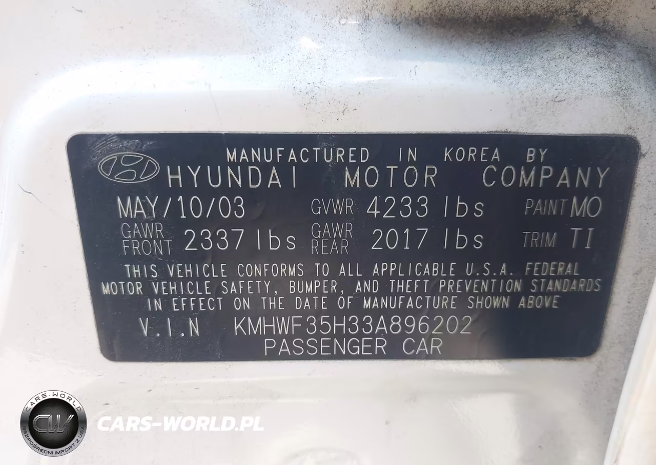 2003 Hyundai Sonata Gls-Lx VIN:KMHWF35H33A896202 - 9