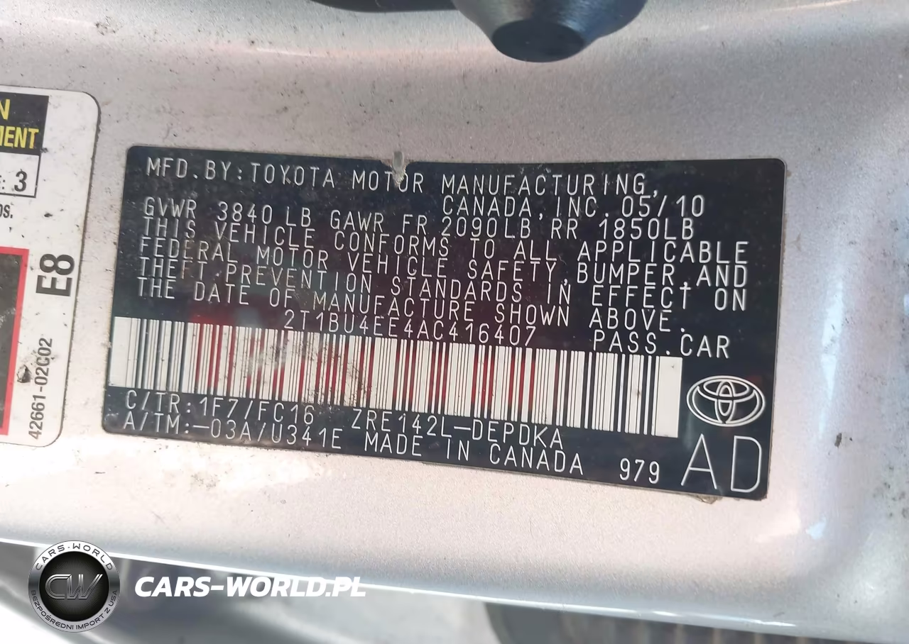 2010 Toyota Corolla Le VIN:2T1BU4EE4AC416407 - 9