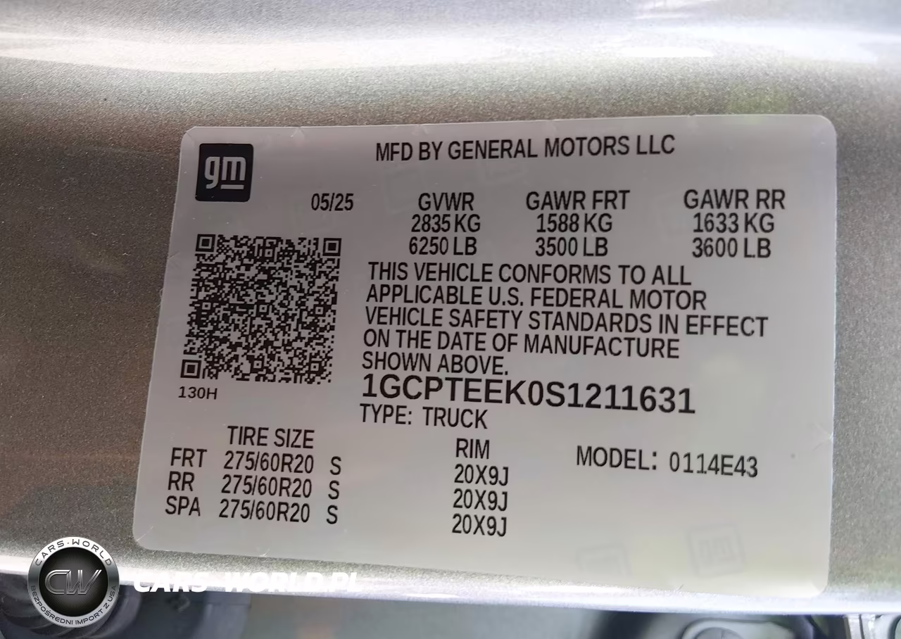 2025 Chevrolet Colorado 4Wd Trail Boss VIN:1GCPTEEK0S1211631 - 9