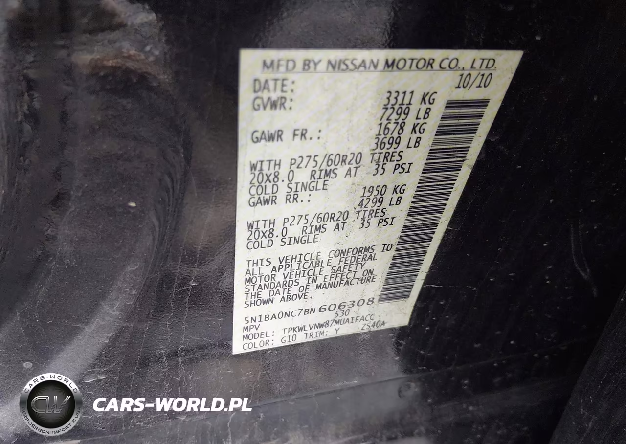 2011 Nissan Armada Platinum VIN:5N1BA0NC7BN606308 - 9