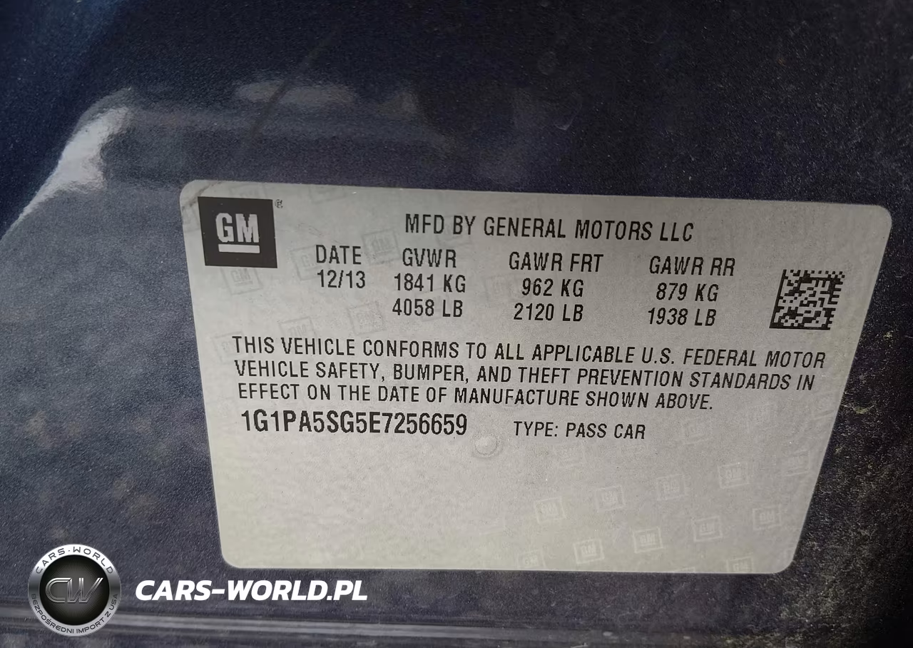 2014 Chevrolet Cruze Ls Auto VIN:1G1PA5SG5E7256659 - 9