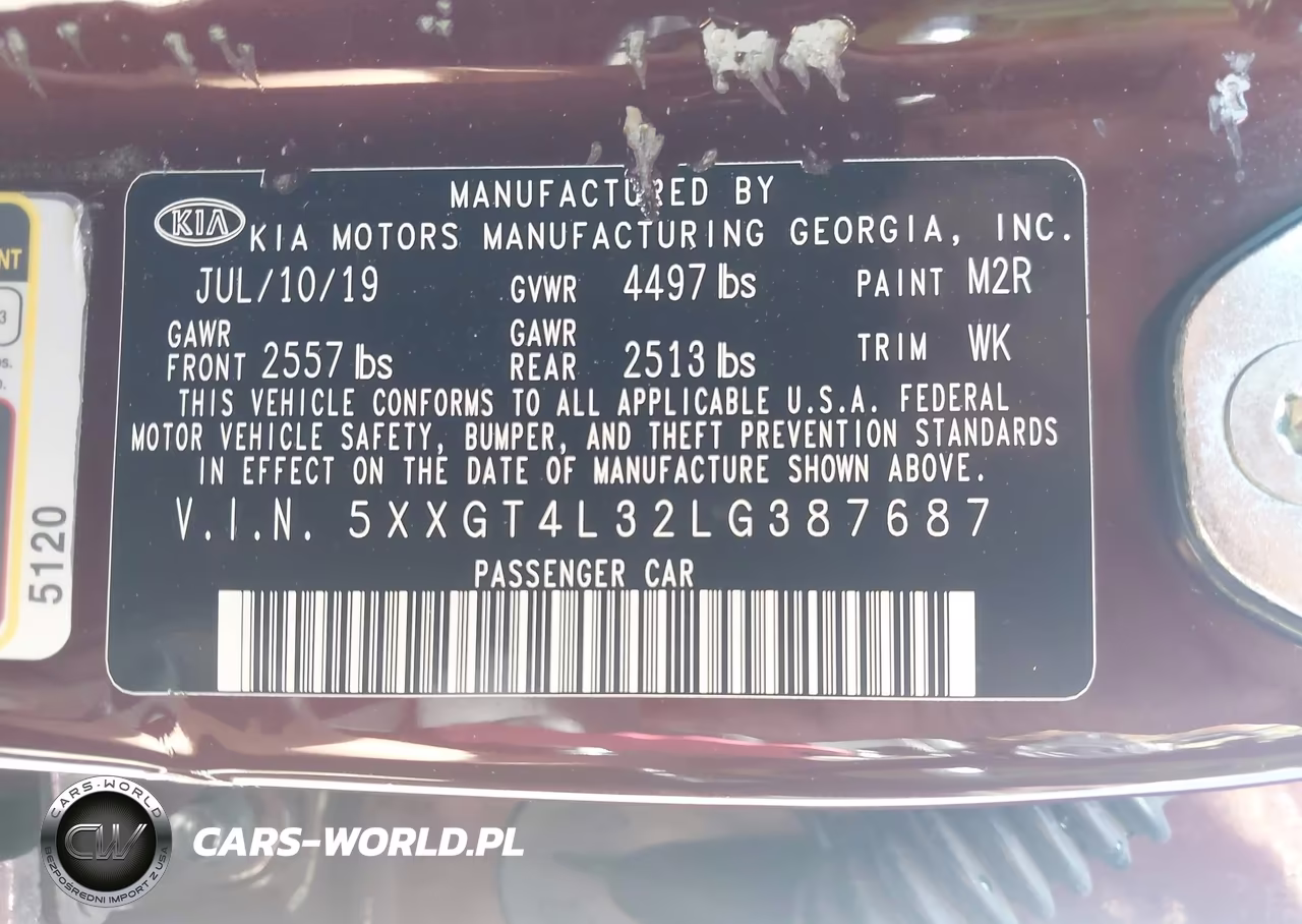 2020 Kia Optima Lx VIN:5XXGT4L32LG387687 - 9