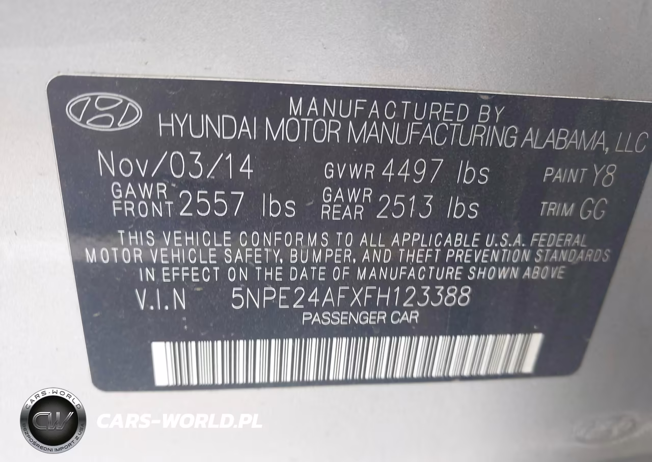 2015 Hyundai Sonata Se VIN:5NPE24AFXFH123388 - 9